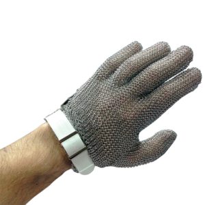 Guante de malla inox reversible con correa
